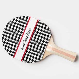 Personligen Modern Houndstooth Ping Pong Paddle Pingisracket