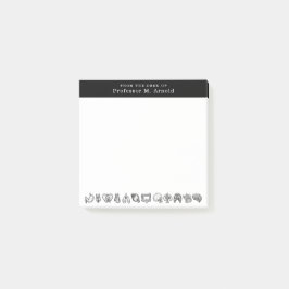 Personligen Modern Human Anatomy Science Sketch Post-it Block