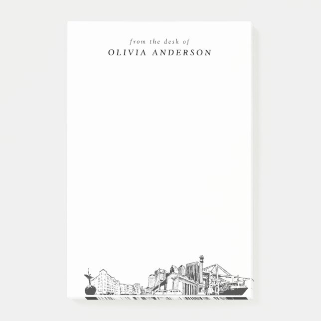 Personligen Modern Jacksonville Professionell Gift Post-it Block (Framsida)