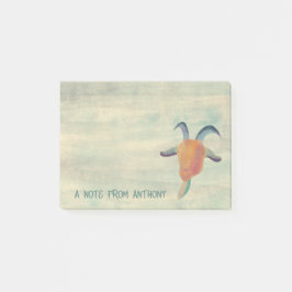 Personligen Modern målad getillustration Post-it Block