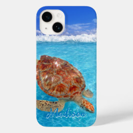 Personligen Modern Sea Turtle Blue Beach