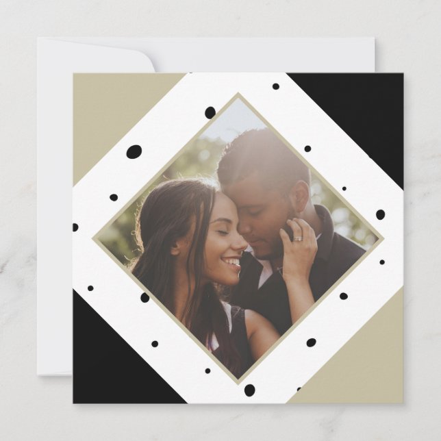 Personligen Modern Spotty Photo Julkort (Framsida)