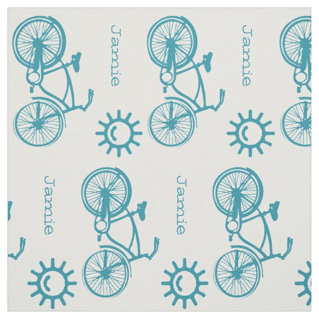 Personligen Modern Teal Sunshine Bicycle Tyg (Provkarta)