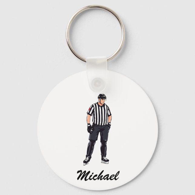 Personligen Modern Trendig Ice Hockey Referee  Nyckelring (Framsida)