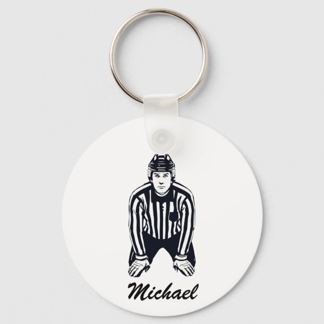 Personligen Modern Trendig Ice Hockey Referee  Nyckelring (Framsida)