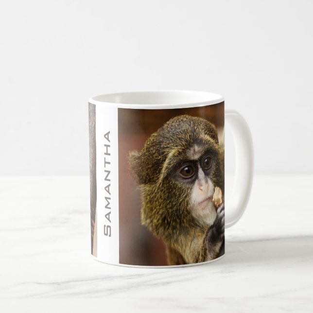 Personligen Monkey klättring Träd Photo Kaffemugg (Framsida höger)