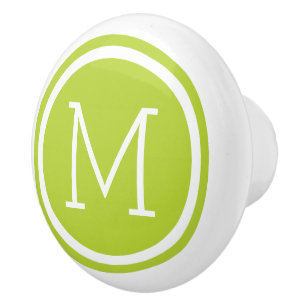 Personligen Monogram för Apple Grönt- Knopp