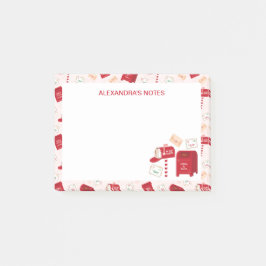 Personligen Mönster i Cute Jul Mail Post-it Block