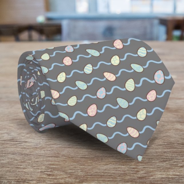 Personligen Mönster i det moderna färgade Påskägge Slips (Eggs on tie)