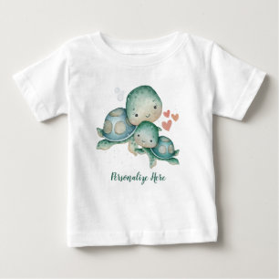 Personligen mor Baby vid sköldpaddor Oceanen Life T Shirt
