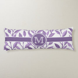 Personligen mörk Lila Löv  Kroppskudde