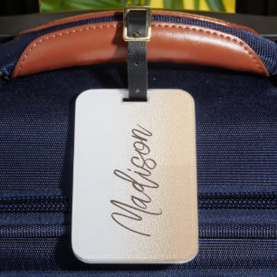 Personligen Namn i Iridescent Elegant Bagagebricka