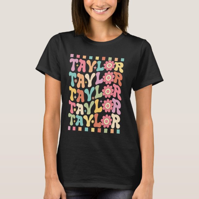 Personligen Namn TAYLOR Groovy T Shirt (Framsida)