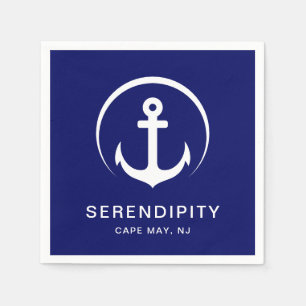 Personligen Napkins för modern Boat Anchor Napkins Pappersservett
