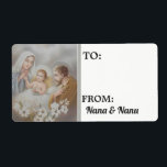 Personligen Nativitetshjul Fraktsedel<br><div class="desc">Snygg vintage bild i Nativiteten med Jesus,  Mary och Joseph. Anpassa för ditt speciella tillfälle!</div>