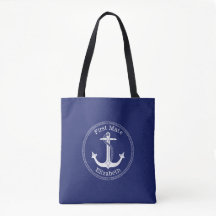 Personligen Nautical White Anchor First Mate