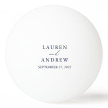 Personligen Navy Blue and White Bröllop