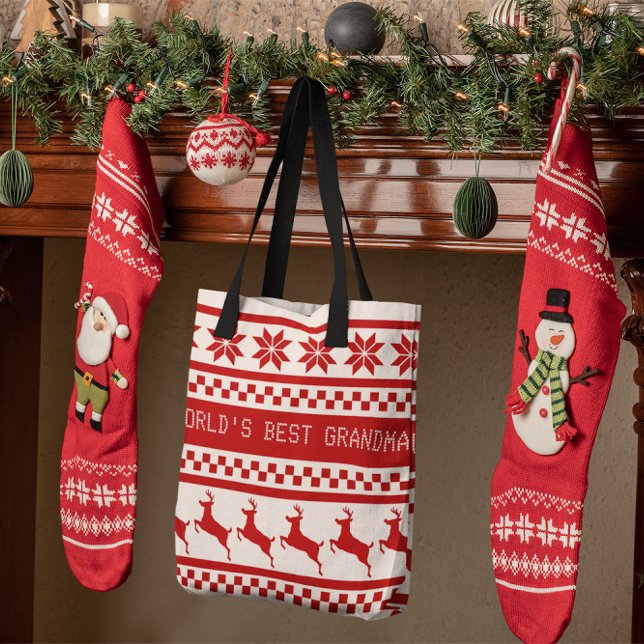 Personligen Nordic Print Reindeer Tygkasse (Skapare uppladdad)