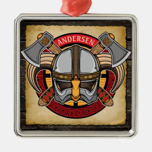Personligen Nordic Viking Warrior Ax Norsperma Julgransprydnad Metall