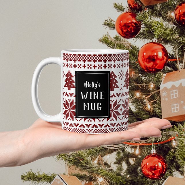 Personligen Nordiska Stil-julsötaren Två-Tonad Mugg (Skapare uppladdad)