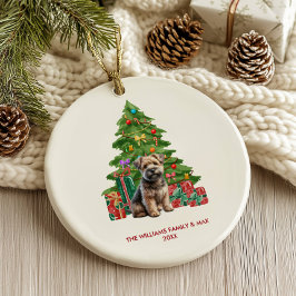 Personligen Norwich Terrier Hund jul Julgransprydnad Keramik