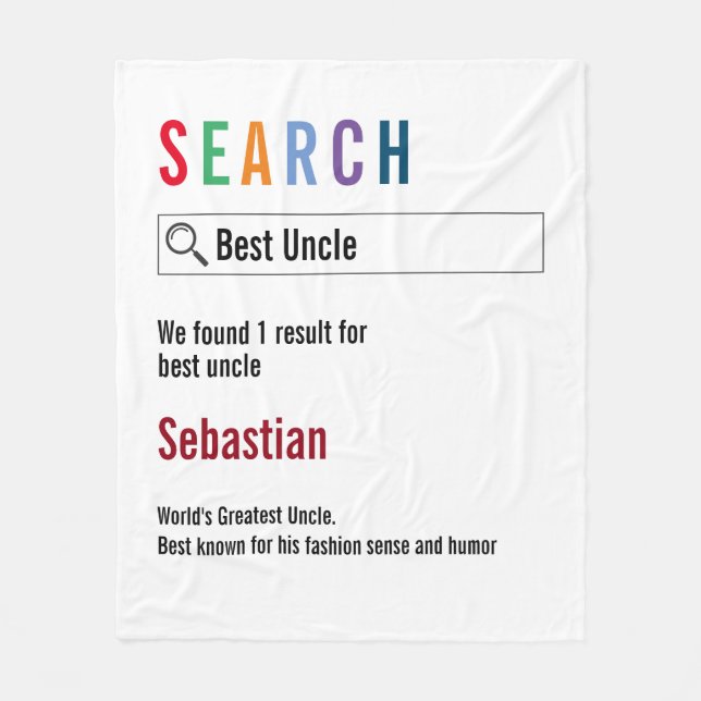 Personligen novelty Internet Search - resultat Fleecefilt (Framsidan)