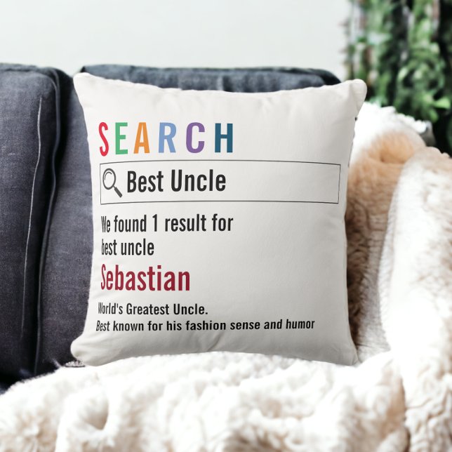 Personligen novelty Internet Search - resultat Kudde (Novelty Internet Search Result Personalized Throw Pillow from Ricaso)