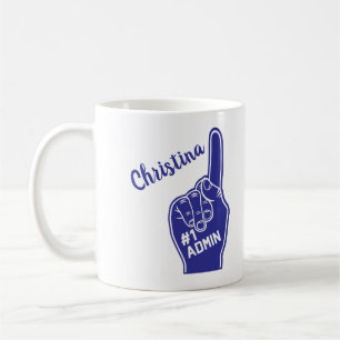 Personligen numrerar en Admin Kaffemugg