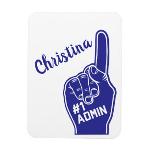 Personligen numrerar en Admin skummar fingret Magnet