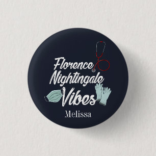 Personligen Nursing Student Nightingale Vibes Knapp