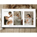 Personligen Ny förälder Baby 3 Photo Collage Fototryck<br><div class="desc">En enkel modern 3-foto poster av nya föräldrar och nyfödd bebis. Anpassa med din baby namn och födelsedatum under fotona.</div>