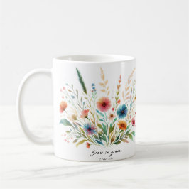 Personligen Öka i Grace blommigt Kaffemugg