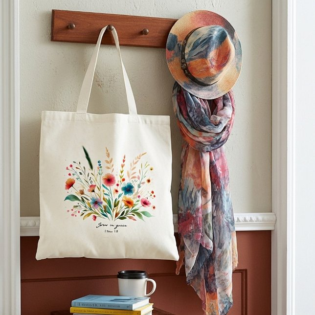 Personligen Öka i Grace blommigt Tygkasse (Skapare uppladdad)