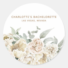 Personligen om  från partiet Bachelorette Helg Runt Klistermärke