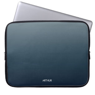 Personligen Ombre med rökfri blå övertoning Laptop Fodral
