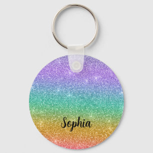 Personligen Övertoning Glitter Nyckelring