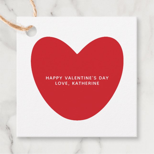 Personligen på hjärthjärtans hjärtdag gåvor etiketter (Framsida)