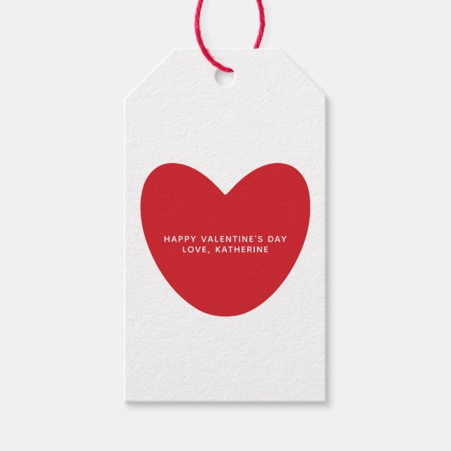 Personligen på hjärthjärtans hjärtdag presentetikett (Framsidan)