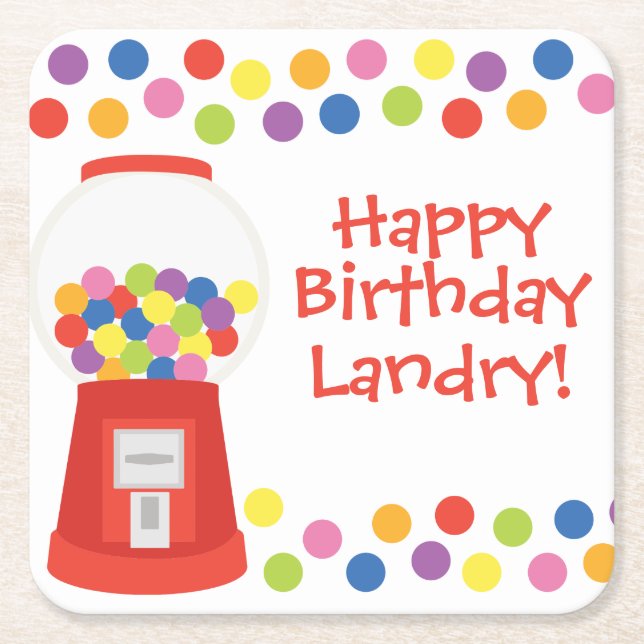 Personligen Papper Underlägg för färgade gumbollar (Framsidan)