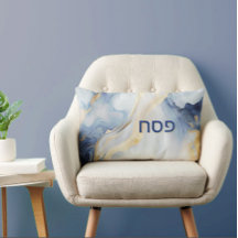 Personligen Passover Seder Blue & Faux Guld Agate