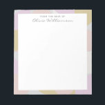 Personligen Pastellkrita för modern geometrisk for Anteckningsblock<br><div class="desc">Geometriska former för snyggt och söt mönster av vinterpastellerna i lila,  rosa och guld.</div>