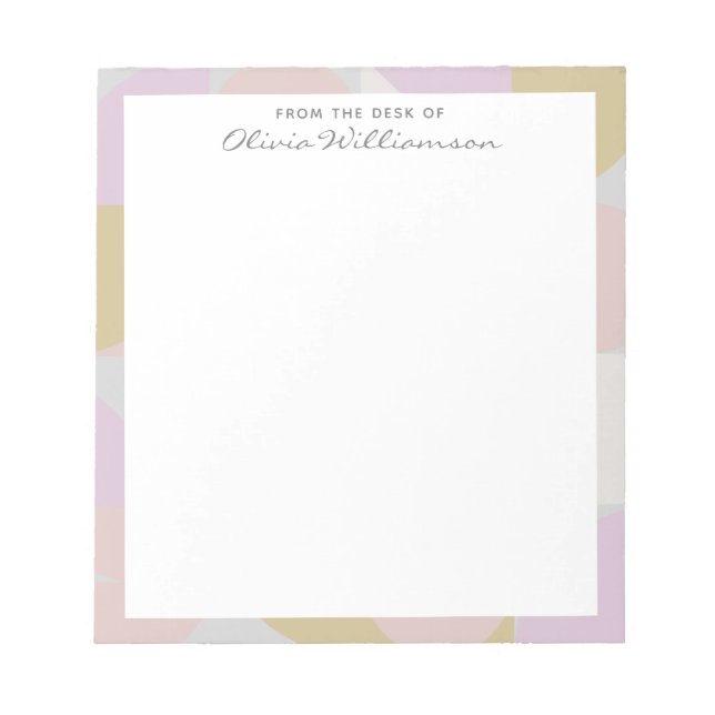 Personligen Pastellkrita för modern geometrisk for Anteckningsblock (Framsida)