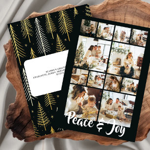 Personligen Peace and Joy Photo jul Julkort