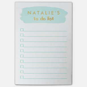 Personligen Penseldrag att göra lista Post-it Block