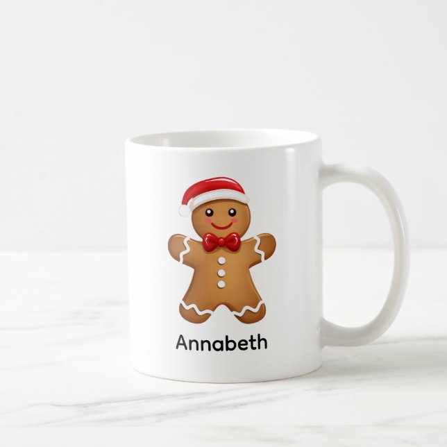 Personligen pepparkaksgubbe Helgdag Cookie Kaffemugg (Höger)