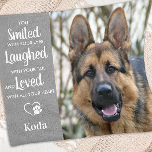 Personligen Pet Hund Memorial Sympathy Photo Fleecefilt