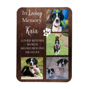 Personligen Pet Memorial Photo Keepsaké Magnet