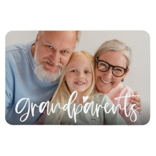 Personligen Photo Gift för morföräldrar med Kärlek Magnet