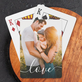 Personligen Photo Kärlek Script Casinokort