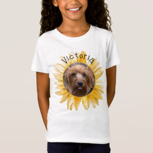 Personligen Photo Namn Solros T Shirt